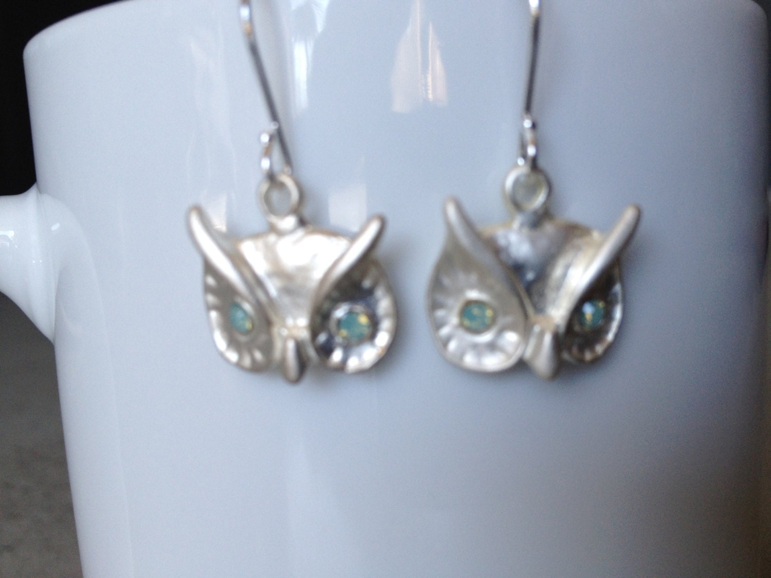 Silver Owl Earrings