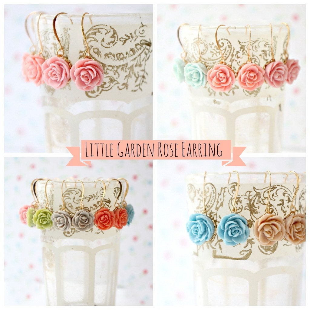 Eight Little Garden Rose Earrings for 140 Dollars