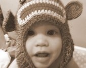 Sock Monkey hat (Crocheted)