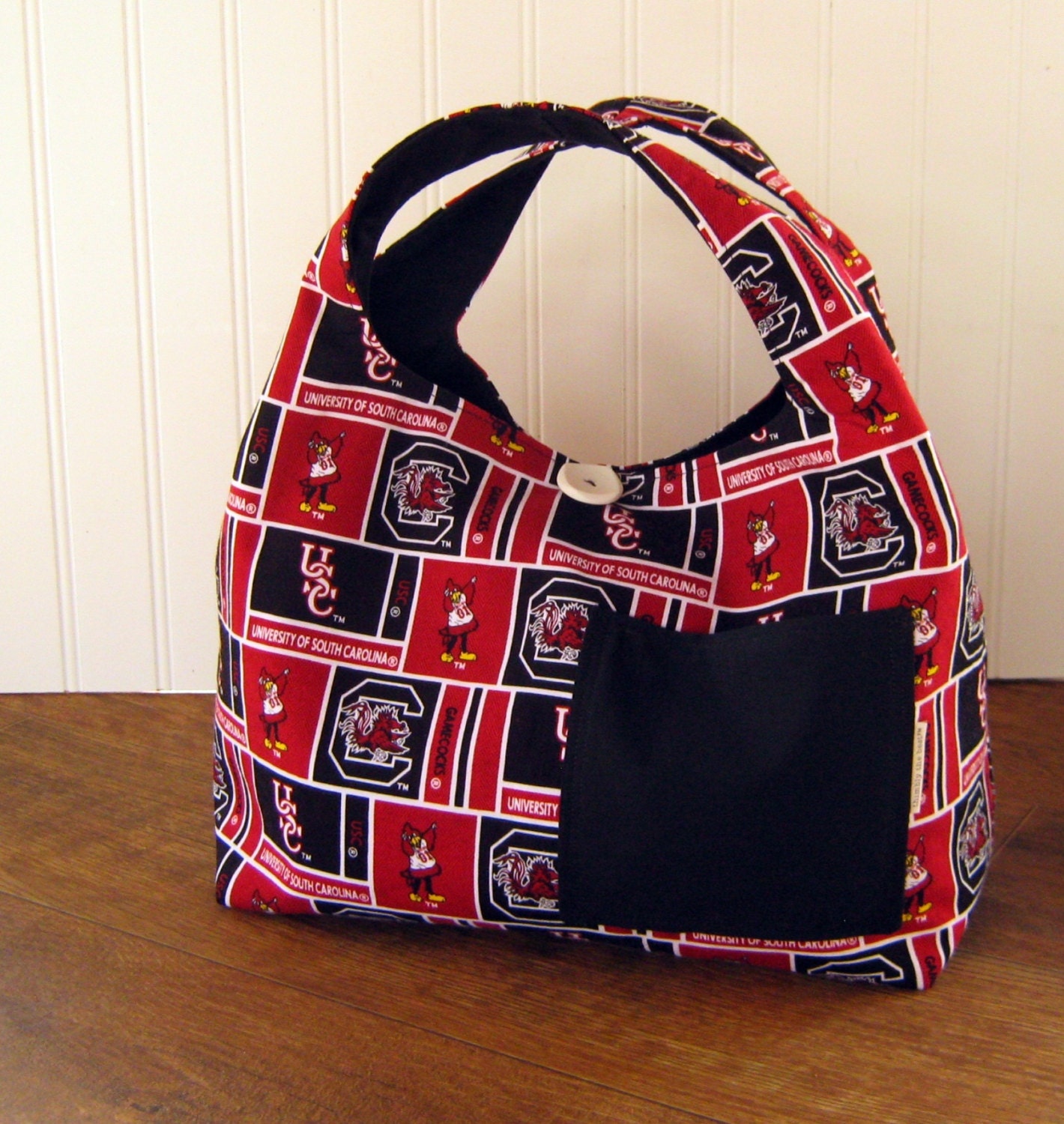 Purse: Women's Handmade, Cotton, Ladies' Tote, Gamecocks, South Carolina