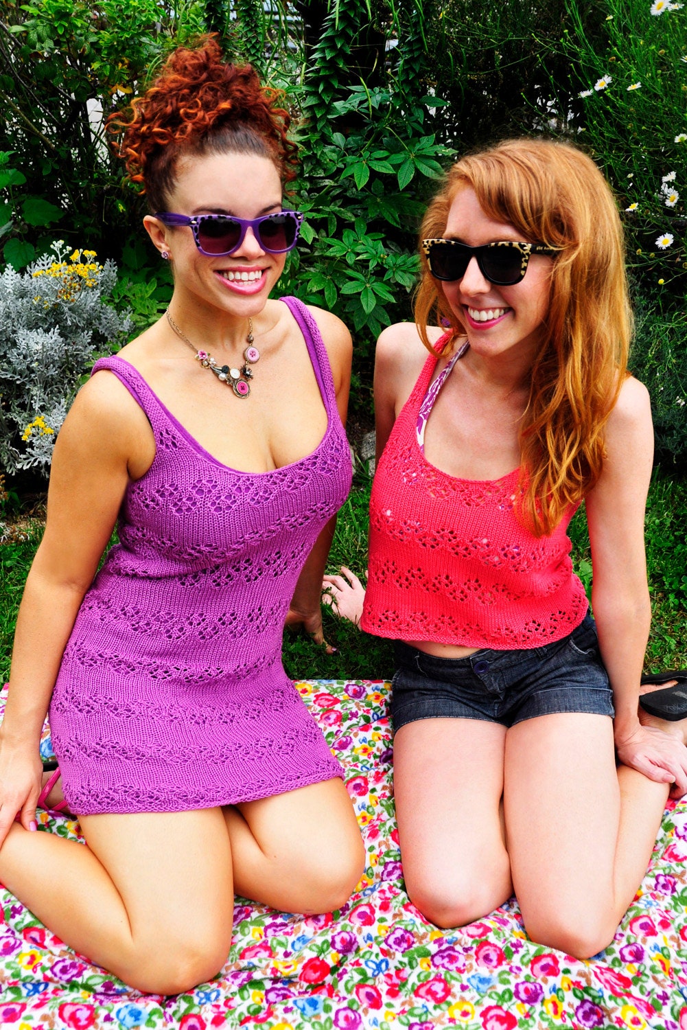 Blossoming Beauty Daisy Lace Tank Top and Dress KNITTING PATTERN INSTRUCTIONS