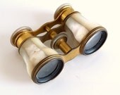Vintage Mother of Pearl Opera Glasses - Paris