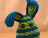 RESERVED for Ariane - Stripped crocheted rabbit
