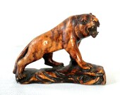 19th Century Asian Hand Carved Soap Stone Tiger