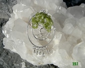 Peridot Tree of Life with crystals, Reiki blessed