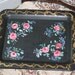 Small serving tray, painted roses and gold trim