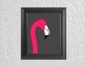 Flamingo Digital Illustration 8x10 Print