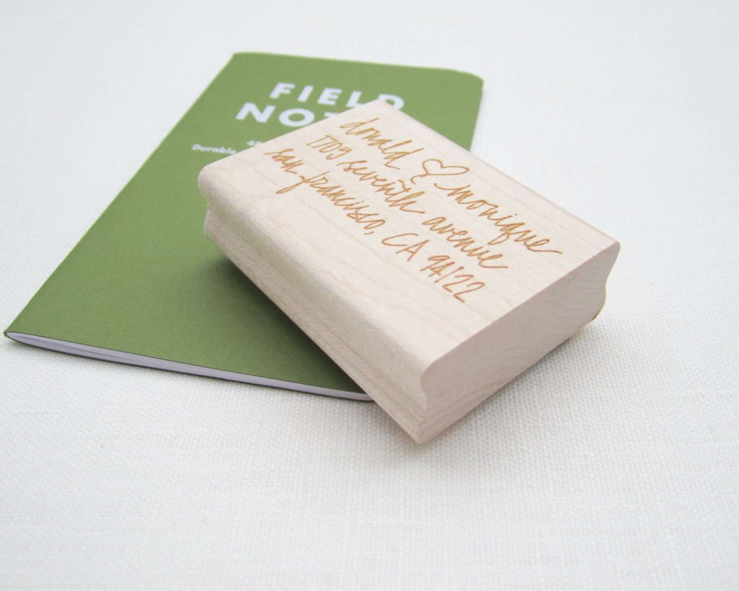 Custom Address Stamp - 2 1/2" handwritten calligraphy return address rubber stamp - personalized - calligraphy address stamp