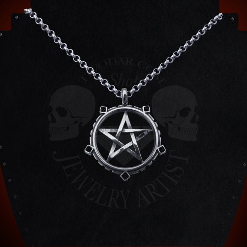 Pentagrama/  necklace is solid sterling silver