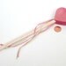 Wooden Toy Wand - Heart and Silk Ribbon Wand-  Waldorf Valentine's Day