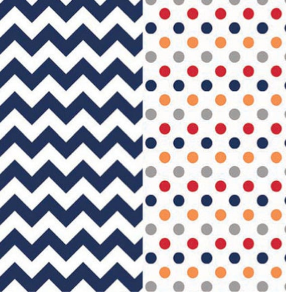 Latchy Catchy in Navy Chevron Dot -Reversible (Patents Pending)
