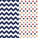 Latchy Catchy in Navy Chevron Dot -Reversible (Patents Pending)