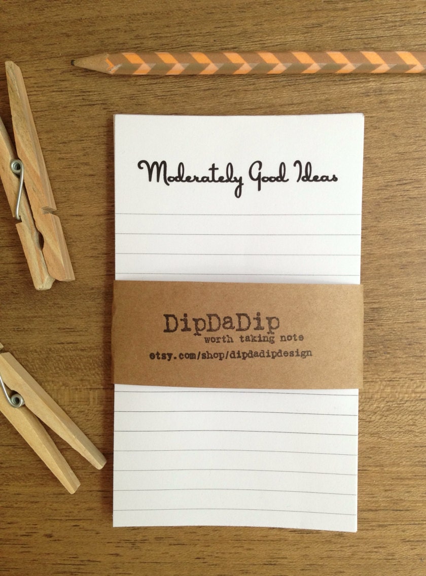 Moderately Good Ideas Handmade Notepad Free Shipping