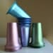 Vintage Aluminum Anodized Tumblers, Retro Collectible Set of 9 Aluminum Cups, Pastel, Home Decor, Shabby Chic, Bombay 101 India, Collectible