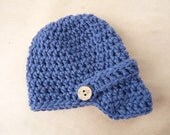 Little boy hat, crochet hat, crochet brim hat