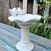 Upcycled Bird Bath with Bluebird detail, Ceramic Bird Bath, Love Birds, Epsteam