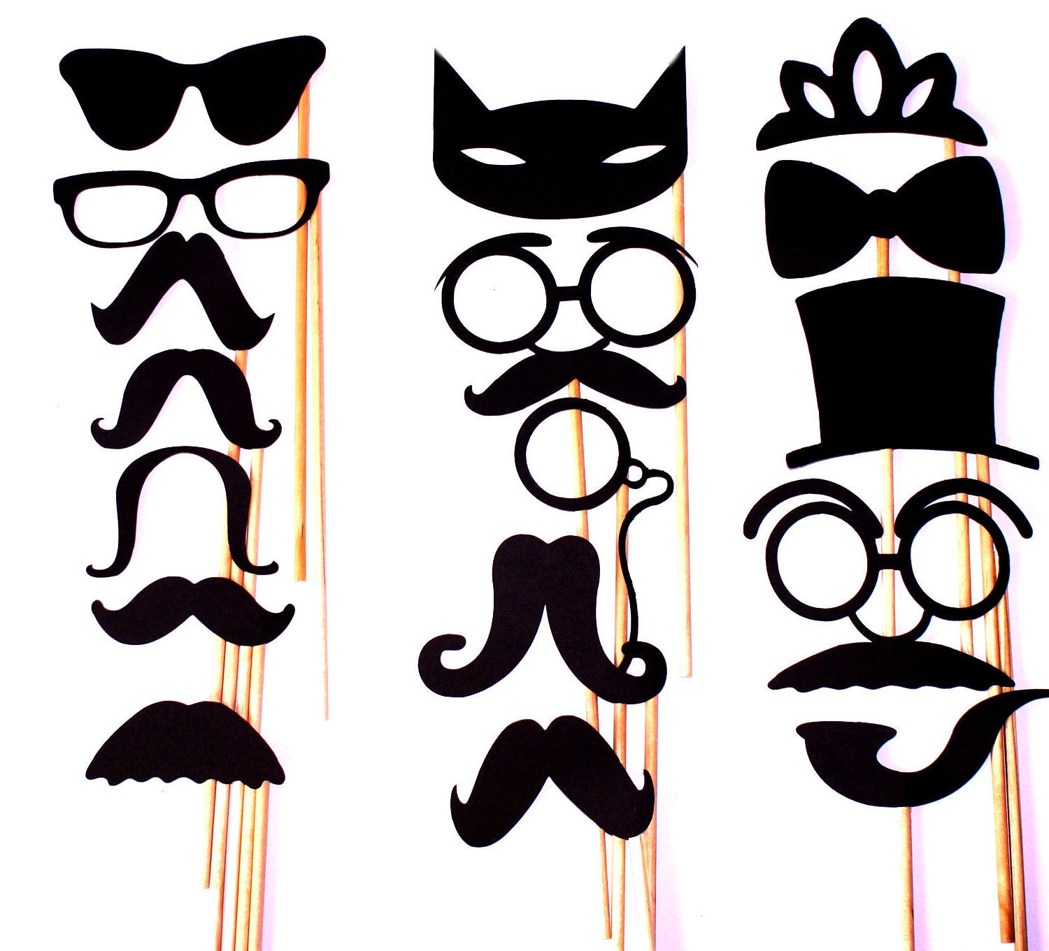 DIY YOU GLUE 17 pc Mustache Moustache Gender Reveal Little Man Bash Photo Prop Photobooth Photo Booth Props Made to Order