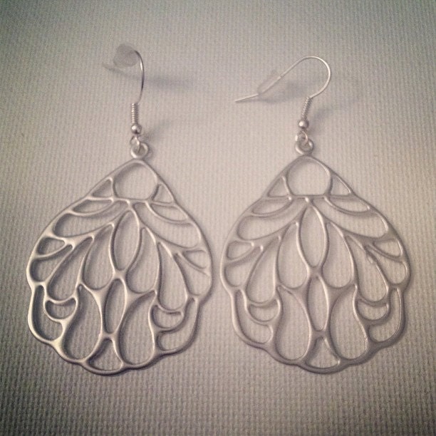 Peacock Silver Earrings