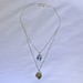 Locket & Sapphire Blue Crystal Double Necklace