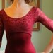 The "Jacqueline" Leotard with lace sleeves
