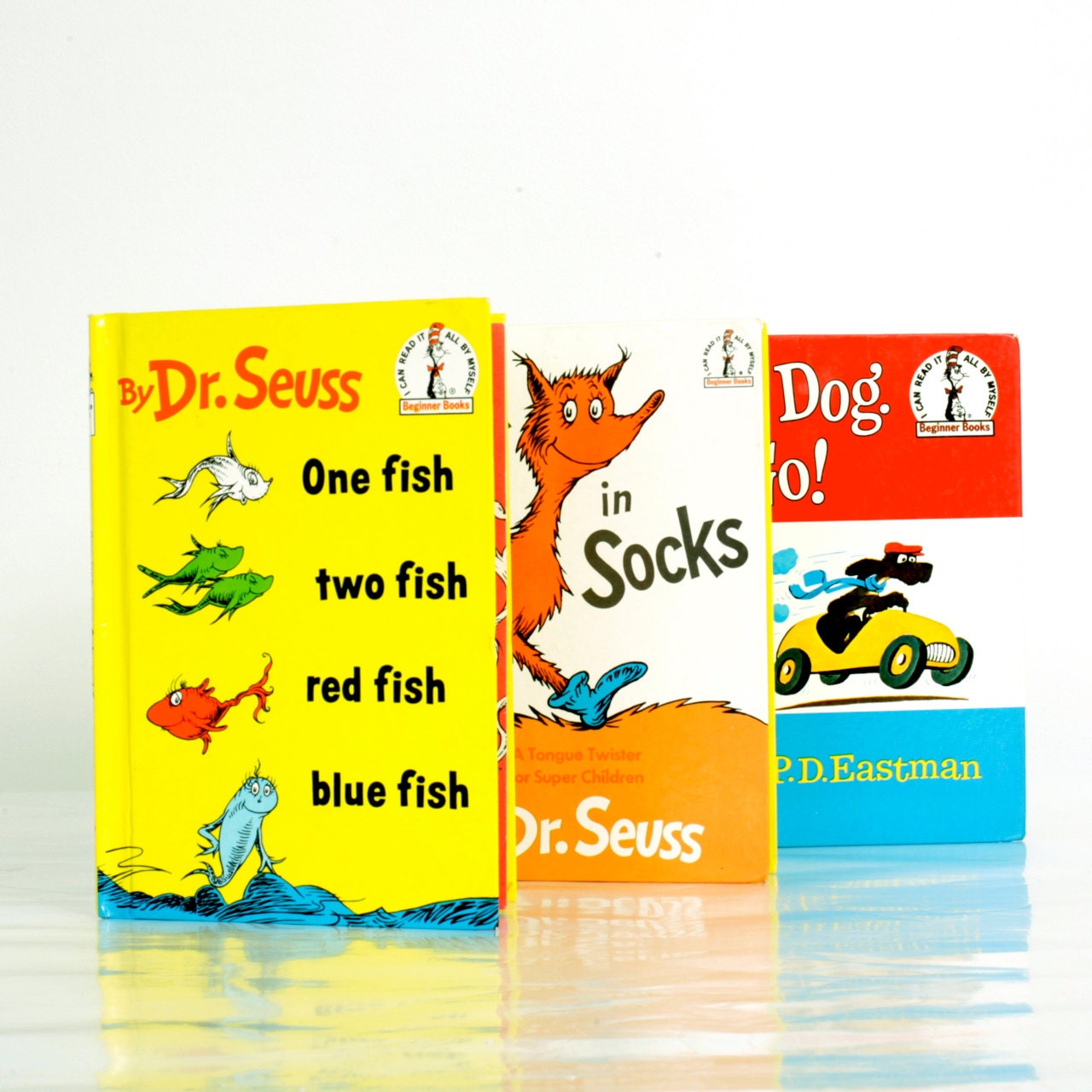 Vintage Dr Seuss Books and Go Dog Go by PD Eastman  A Beginner Book 3 Pack