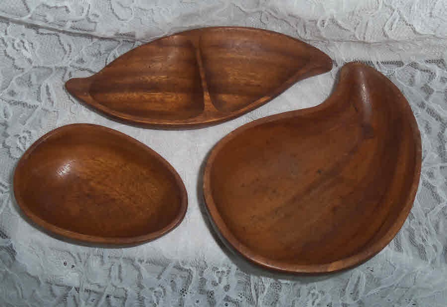 Instant Collection 3 MONKEY POD Wooden Bowls Philippines Collector Handmade Bowls Exotic