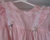 Vintage Yellow Bird pink, frilly dress