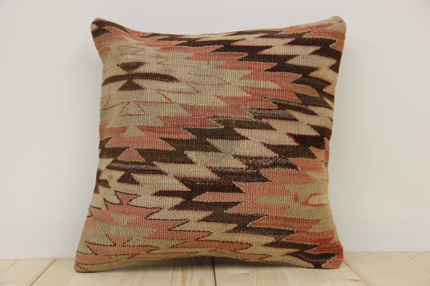 VINTAGE Vintage Decorative KILIM PILLOW Cover, Kilim Pillow - 16 x 16 Inches - Turkish Pillow - Ethnic Pillow - Tribal Pillow - Home Decor