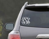 Vine Monogram Car Window Decal Personalized Custom Vinyl Decal Everything Else 6x6