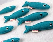 Catnip Toy Fishes set of 3 Wool Felt Plush