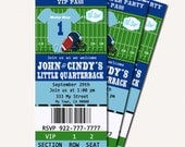 Football Baby Shower Printable Ticket Invitations, Printable Photo Card, DIY Baby Shower Ticket Cards