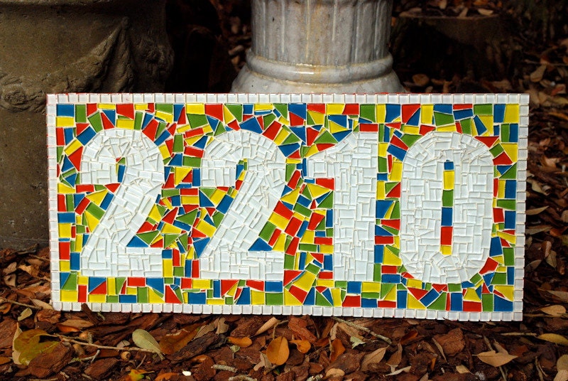 Address Sign, Mosaic House Numbers
