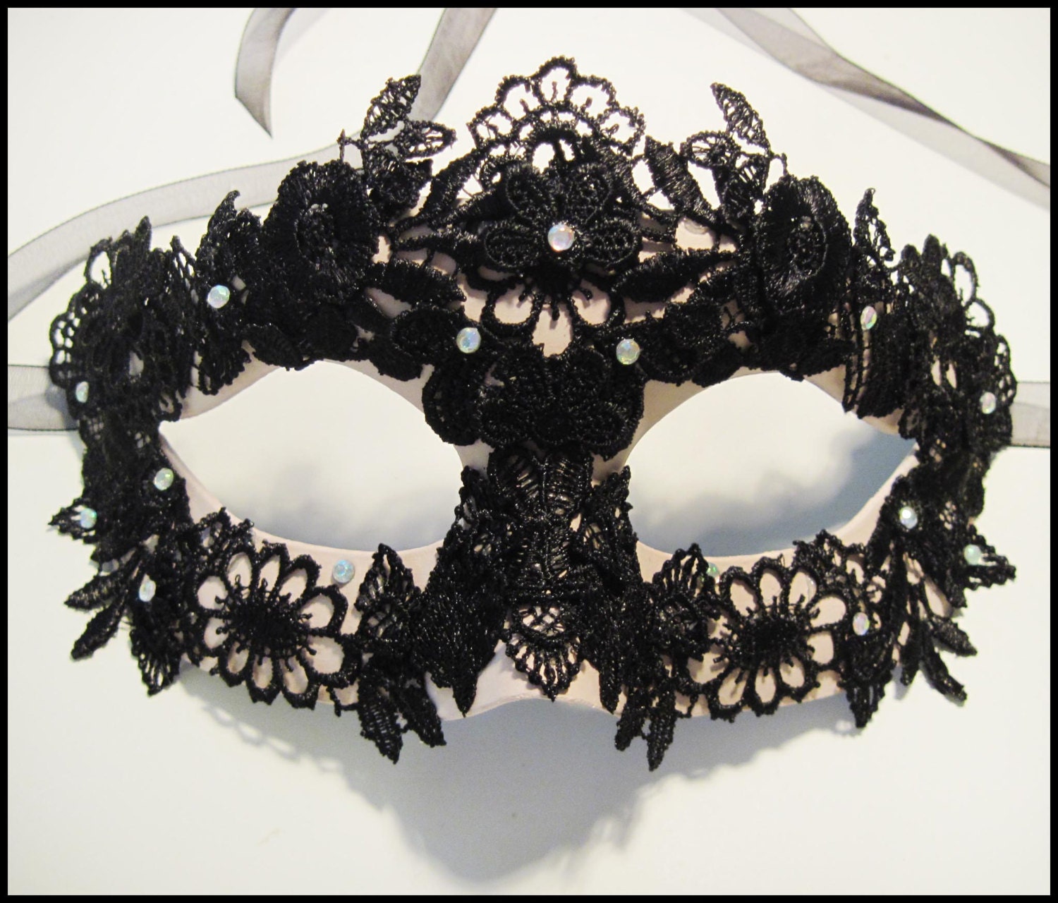 Beautiful Masquerade Lace Mask Nude Gothic By Elvendesignart