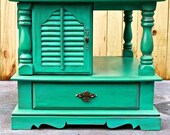 Sea Grass  Blue/ Night Stand /End Table/ Side Table/ Vintage /Shabby Chic /Distressed /Bedroom Furniture