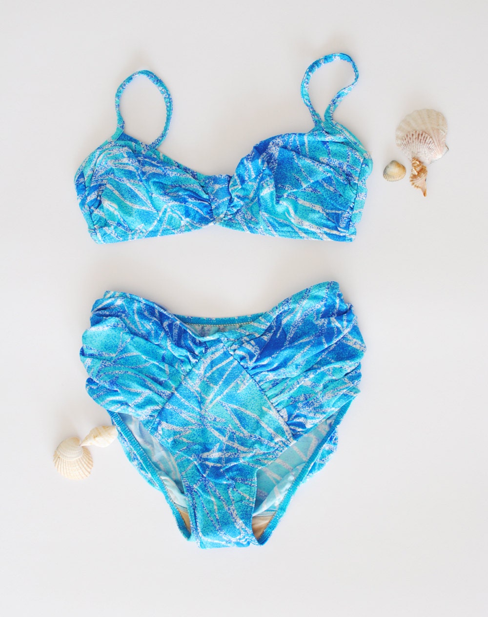 Retro Bikini // Swimwear // Blue Bathers // Bandeau Bikini set // Swimsuit // Size 40 C Cup