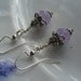Little Elegant Opaque Periwinkle Faceted Rondelle Beaded Earrings - Periwinkle Cyrstal - CIJ