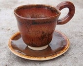 Miniature Cup or Coffee Mug with Matching Saucer