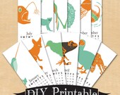 DIY Printable Obscure Animals Wall Calendar - 4-1/4x11 inch