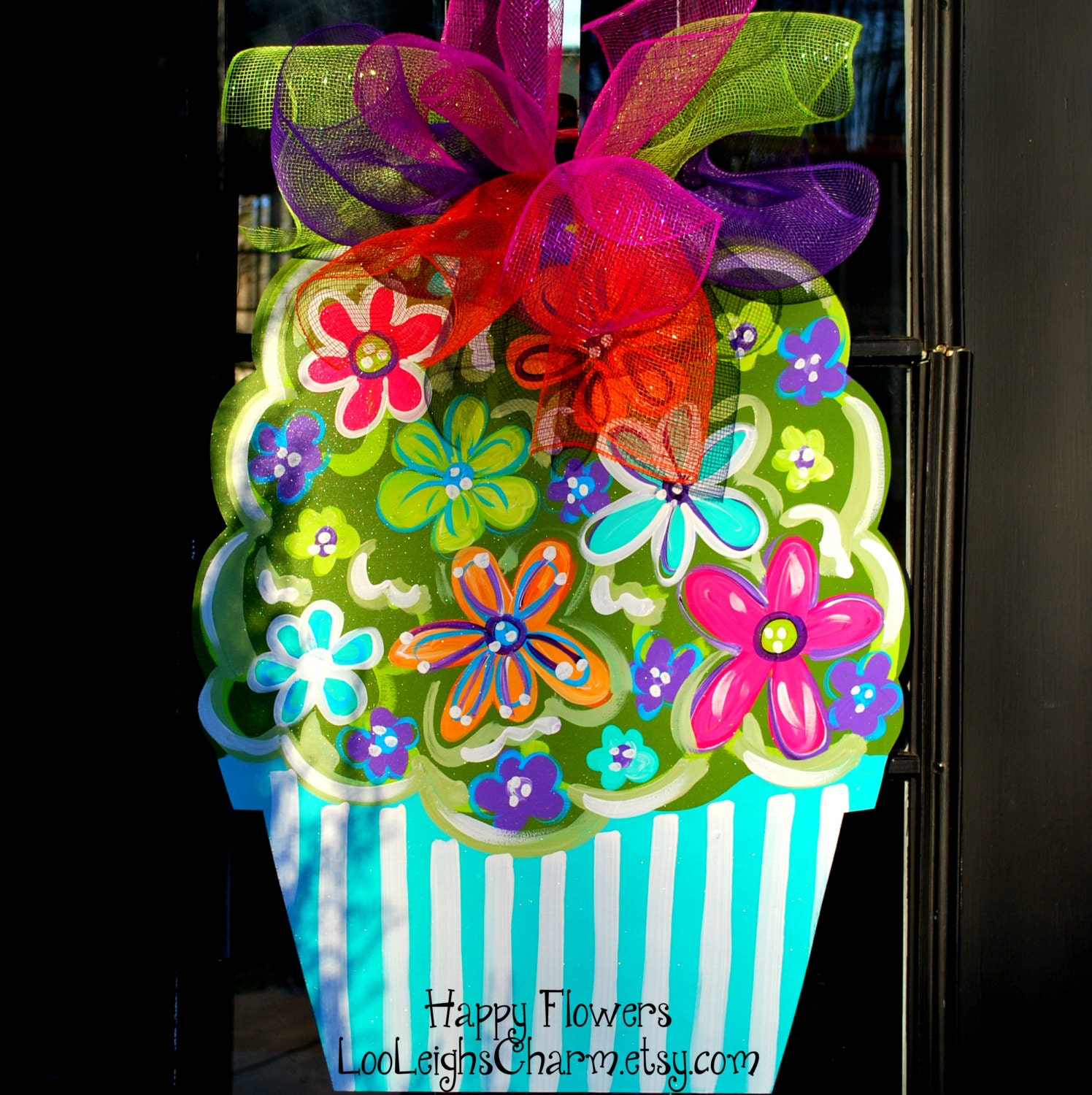 Door Hanger: Summer Door Decoration, Flower Door Hanger