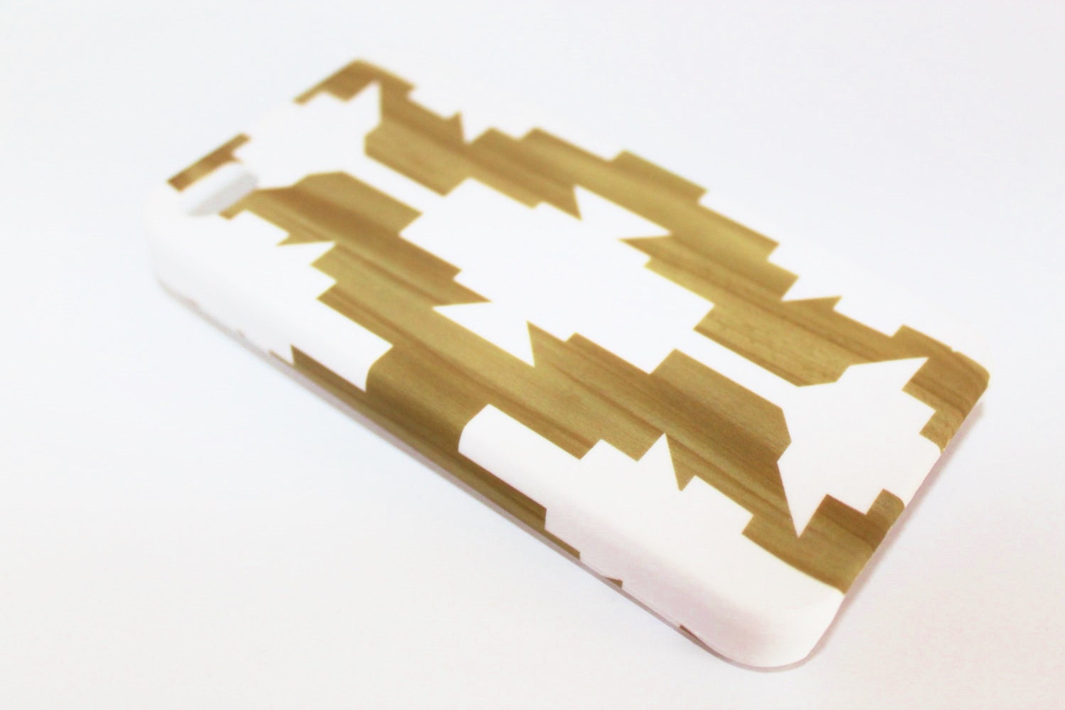Geometric Southwestern Wood Print iPhone 4/4S and iPhone 5 Case
