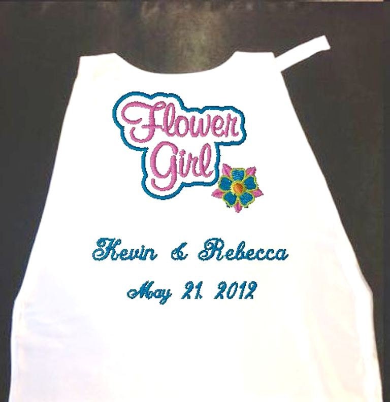 Flower Girl's Cape,  Embroidered Personalized Flower Girl Wedding Photo Op Cape