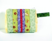 Stripe zipper coin purse in spring colour