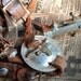 Vintage Spurs, Cowboy Boot, Leather and Steel, Steer Head Conch