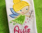 Tinkerbell Embroidered Tshirt or Onesie