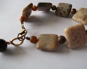 Wild. Jasper Mookite Bracelet, Earthy, Organic, Copper, New, Spring Accessories, Rustic, For Her