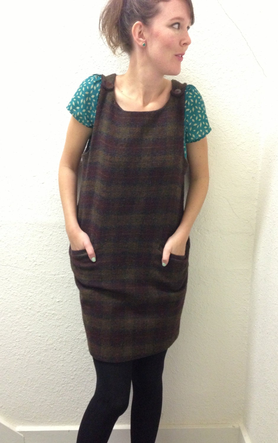 1960s Plaid Wool Jumper