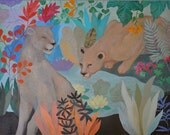 Lion "By the Lake" - Giclée Fine Art Print - Limited Edition, Signed & numbered.