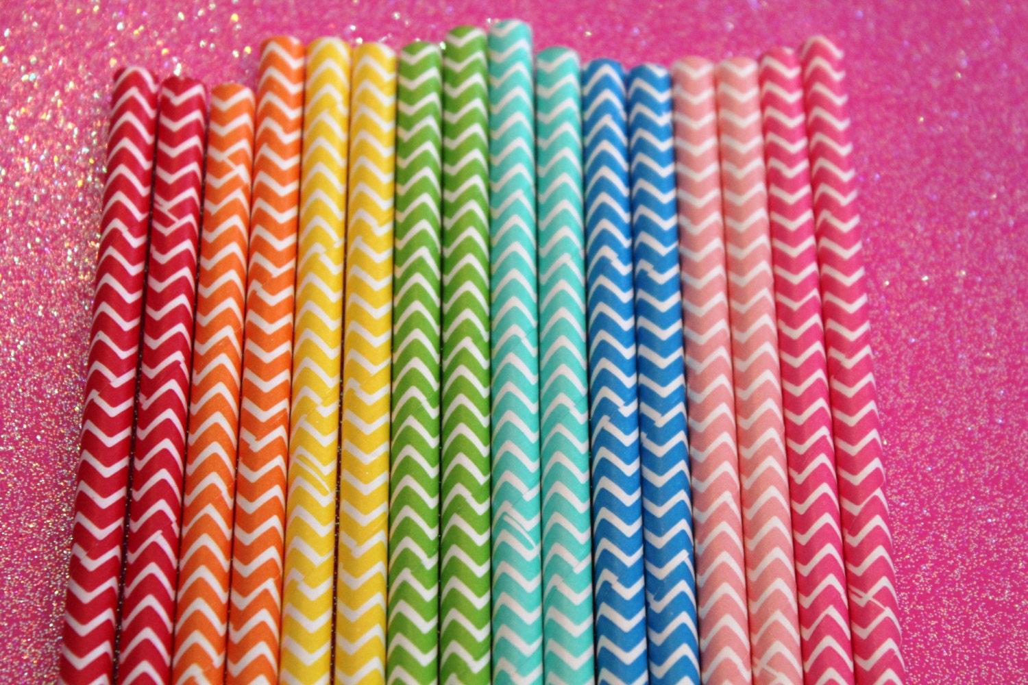 50 Rainbow Chevron Straws, Stripe Straws, Wedding Straws, Rainbow Party,