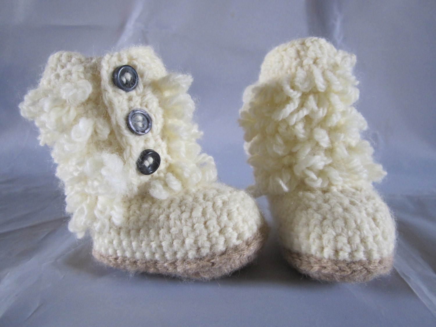Baby Boots Crochet Loopy Furry