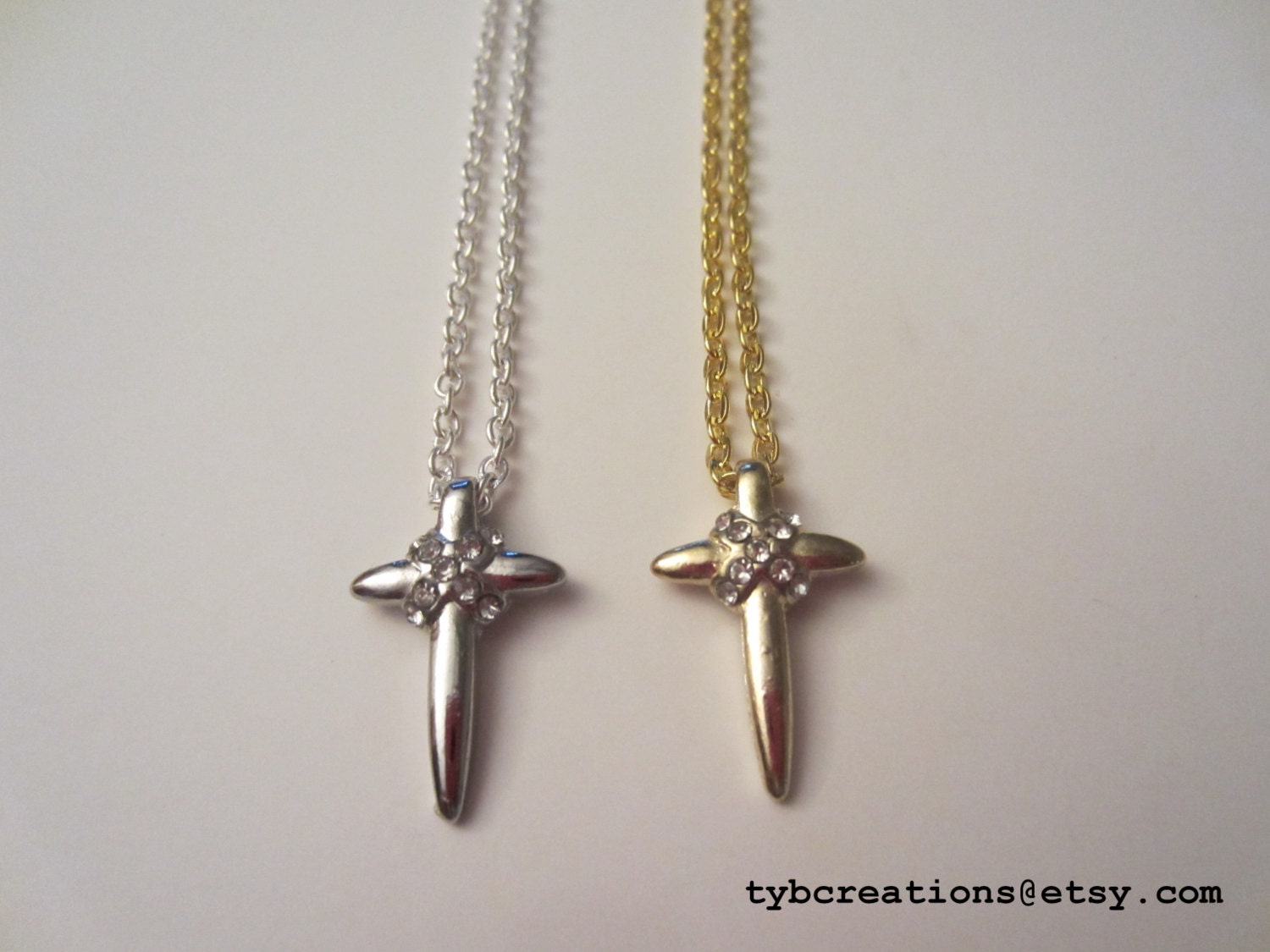 Rhinestone Cross Necklace